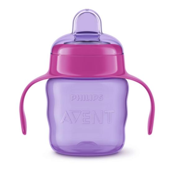 Imagem de Copo Easy Sip 200ml com Alça Rosa - Philips Avent