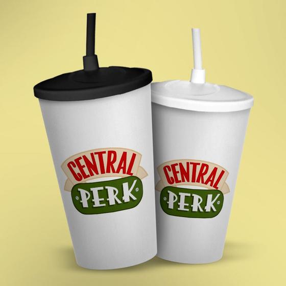 Imagem de Copo ECO com Tampa e Canudo  Branco Central Perk