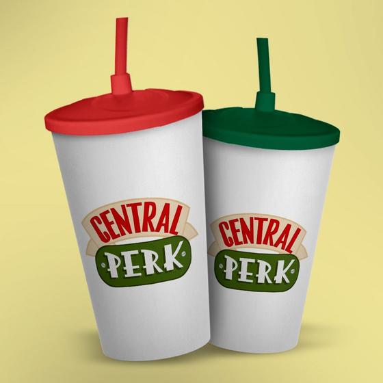 Imagem de Copo ECO com Tampa e Canudo  Branco Central Perk