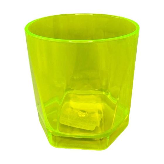 Imagem de Copo Em Acrilico Whisky Drinks Bebidas Festas 340Ml Verde