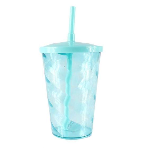 Imagem de Copo Euforia com Canudo 700ml - Azul Tiffany - Aluá festas