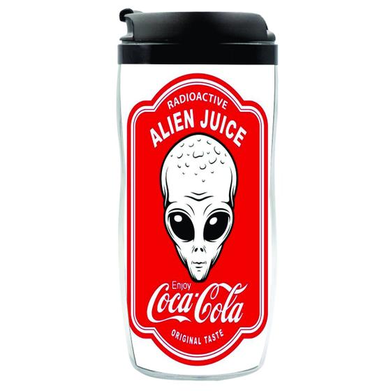 Imagem de Copo Garrafa Personalizado Alien Juixa Coca Térmico 350 ML