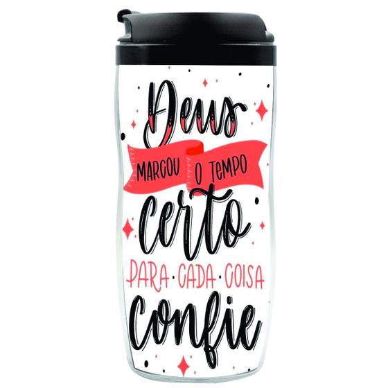 Imagem de Copo Garrafa Personalizado Confiar em Deus Térmico 350 ML