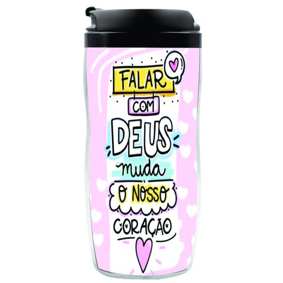 Imagem de Copo Garrafa Personalizado Falar com Deus Térmico 350 ML