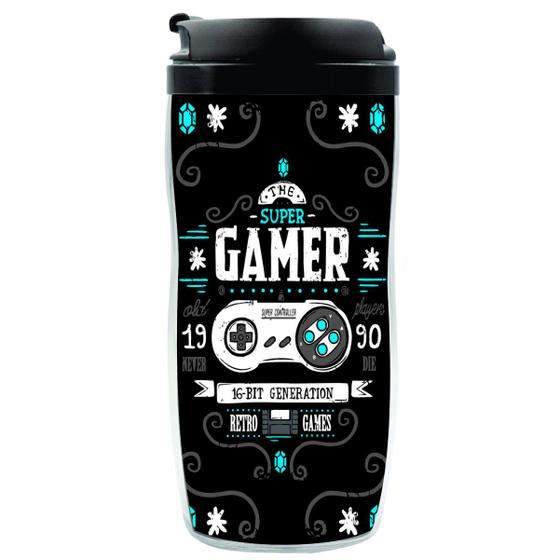 Imagem de Copo Garrafa Personalizado Gamer 1990 Térmico 350 ML