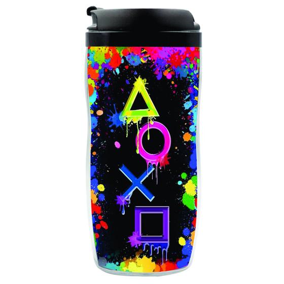 Imagem de Copo Garrafa Personalizado Simbolos de Gamer  350 ML