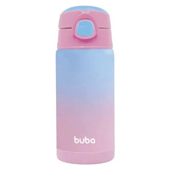 Imagem de Copo Garrafa Termica Infantil com Canudo AÇO INOX 400ML Buba