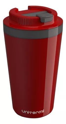 Imagem de Copo Garrafa Térmico Minas Vermelho 400 Ml Com Tampa