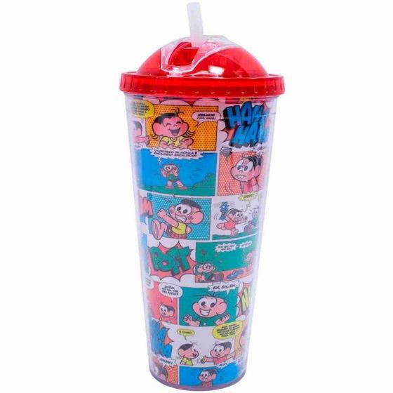 Imagem de Copo Gibi Quadrinhos Cubos Gelo Artificial 600ml - Turma Da Mônica