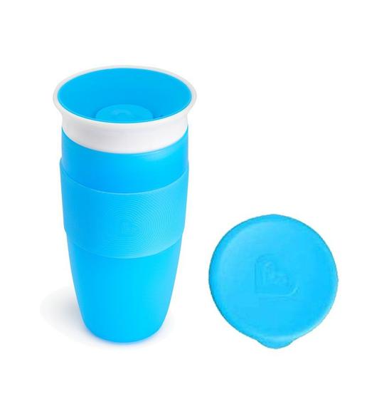 Imagem de Copo Grande 360º COM TAMPA - AZUL - 414ml - Munchkin