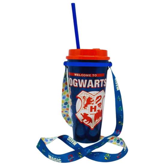 Imagem de Copo Hogwarts 1 Litro Com Canudo E Fita Oficial Harry Potter