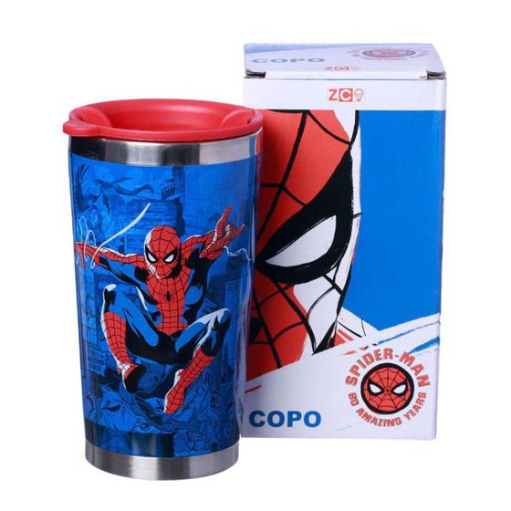 Copo Homem-Aranha Spider-Man Semi-térmico 400ml Com Tampa Para Viagem Oficial Marvel - Zona Criativa Menor preço em Copo Homem-Aranha Spider-Man Semi-térmico 400ml Com Tampa Para Viagem Oficial Marvel - Zona Criativa