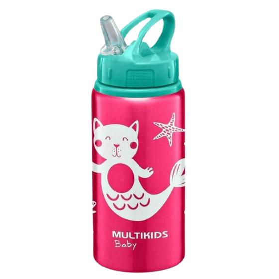 Imagem de Copo Infantil Canudo Retrátil Refresh 500ml Rosa Multikids