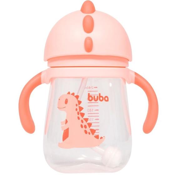 Imagem de Copo Infantil com Alça Dino Rosa - Buba