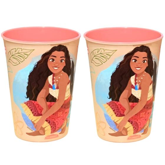 Imagem de Copo Infantil da Moana Disney 320ML Plasútil - 2 unidades