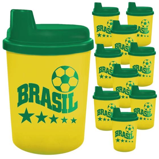 Imagem de Copo Infantil Futebol 240 Ml 10 Unidades  Injetemp 