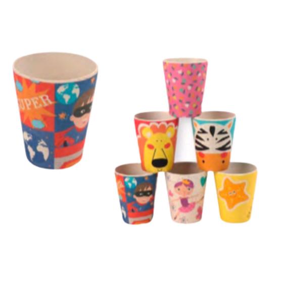 Copo Infantil Para Crianças De Bambu Modelos Enviados Sortidos 300ml ...