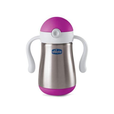 Imagem de Copo Inox Cup 18m+ Prata e Rosa - Chicco