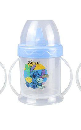 Imagem de Copo Kids Stitch C Alça e Tampa 220ml Treinamento Rosa/Azu