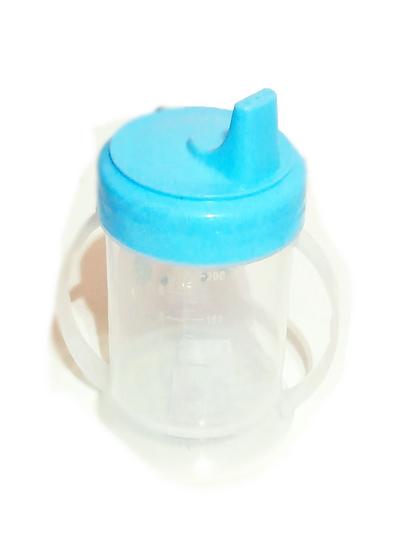 Imagem de Copo Kids Transição com Bico e Alça 220ml - Copo Infantil Decorado Azul