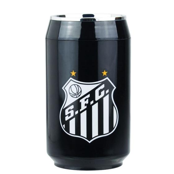 Imagem de Copo Lata Plástico 280ml Santos Preto