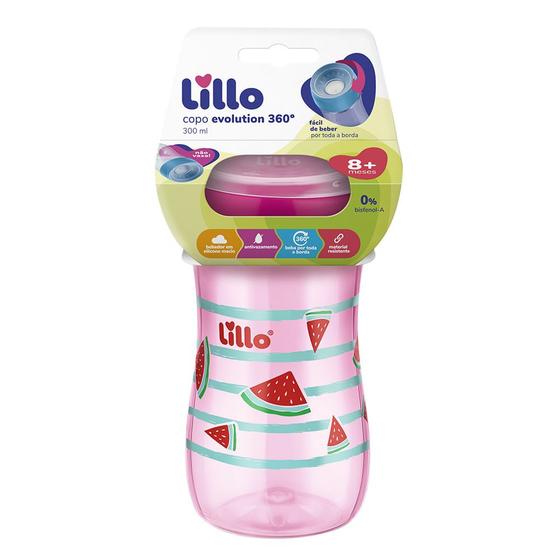 Imagem de Copo Lillo Evolution 360 Antivazamento 8+ Meses Rosa 300ml