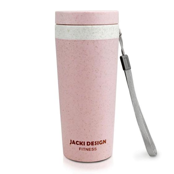 Imagem de Copo Liso com alca e Tampa 300 ml Rosa Jacki Design