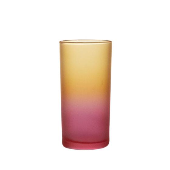 Imagem de Copo Long Drink Summer 300ml Sortido Colorido Degradê Acabamento Fosco