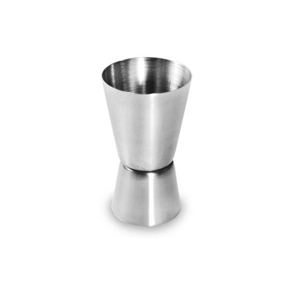 Imagem de Copo Medidor de Bebidas Duplo 25ml e 50ml Aço Inox Ke Home