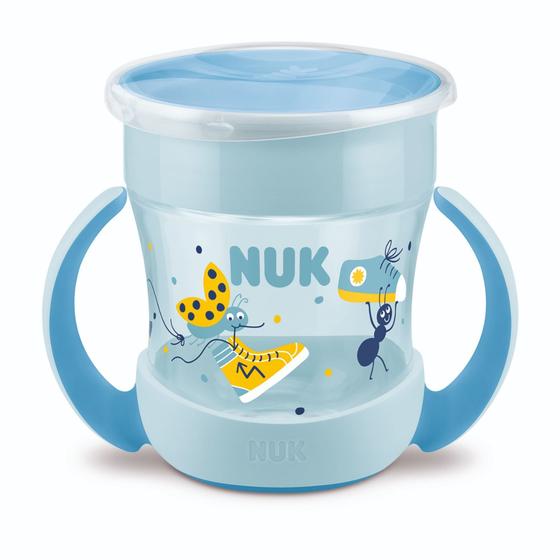 Imagem de Copo Mini Magic Cup 360º com Alça NUK Evolution 160ml  Azul