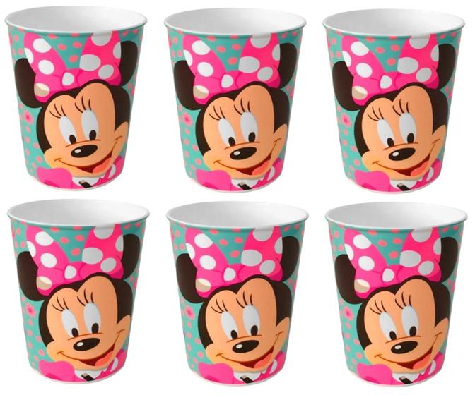 Imagem de Copo Minnie 320ml Decoração De Mesa De Festa Kit 6 Unidades