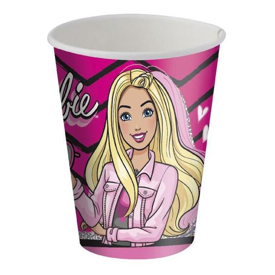 Imagem de Copo Papel 200ml Barbie com 8 Unidades