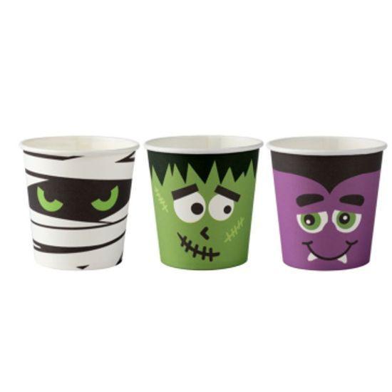 Imagem de Copo Papel Halloween Monstrinho 210ml - 20 Un