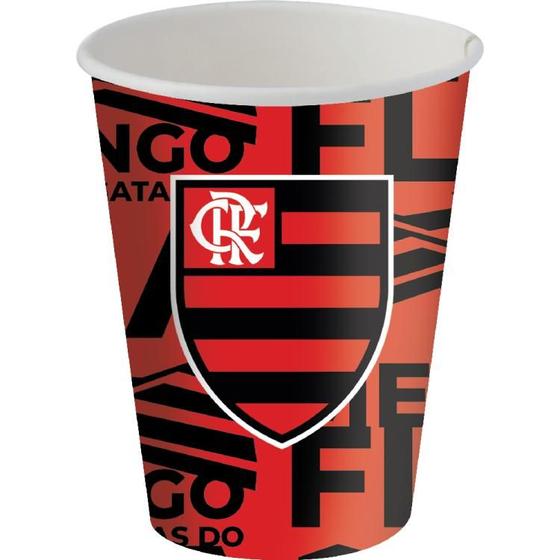Imagem de Copo Papel Tema 200ml Flamengo Futebol - 08 unid