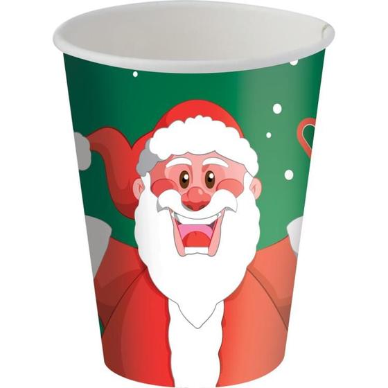 Imagem de Copo Papel Tema 200ml Natal Hohoho Papai Noel - 08 unid