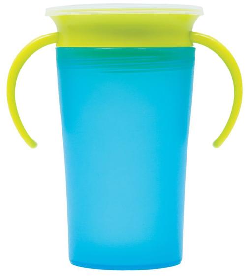 Imagem de Copo Para Bebê Com Alça e Válvula Antivazamento 260ml Azul Buba