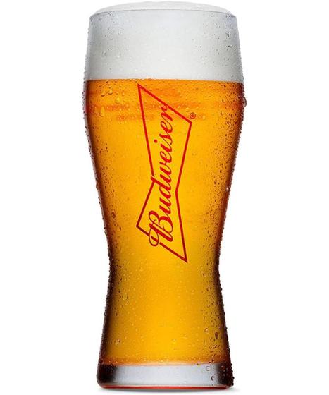 Copo para Cerveja Budweiser Transparente 400ML Menor preço em Copo para Cerveja Budweiser Transparente 400ML