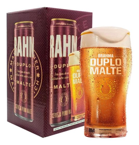 Imagem de Copo Para Cerveja e Chopp Brahma Duplo Malte 425ml - Licenciado Ambev