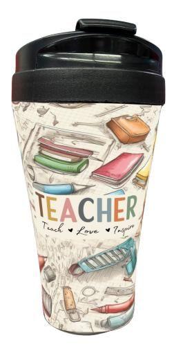 Imagem de Copo Personalizado  vintage com Nome, 500ml - Ideal para Professora no Dia dos Professores
