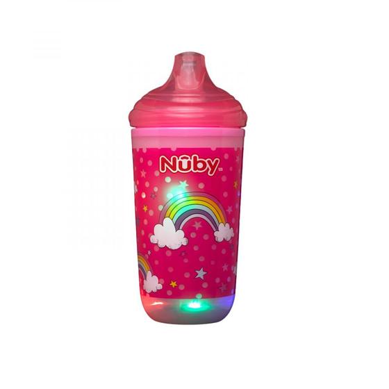 Imagem de Copo pisca-pisca com bico rigido 300ml rosa cajovil