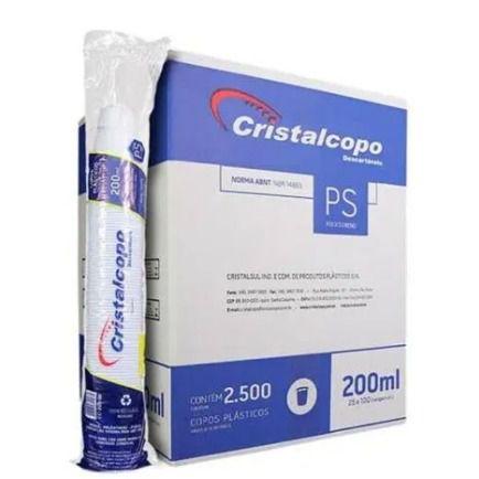 Imagem de Copo plástico 200ml (água) pacote c/100 - cristalcopo ps