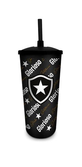 Imagem de Copo plastico com canudo - botafogo