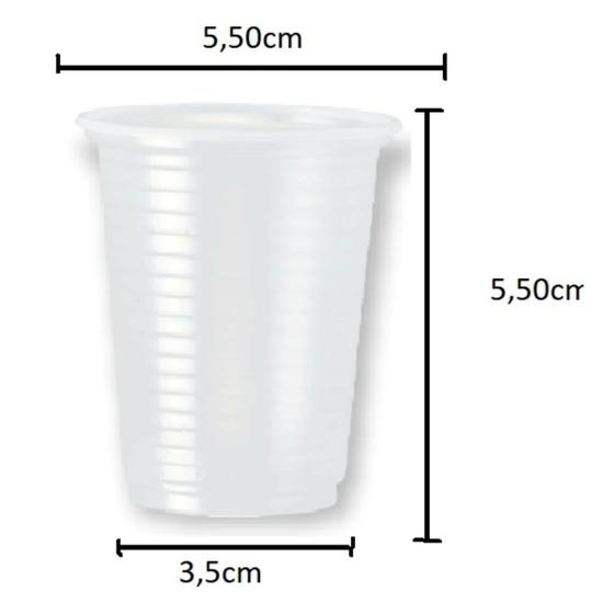 Imagem de Copo Plástico Descartável 80 ml Transparente 100 Unidades  Cristalcopo