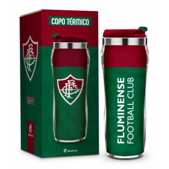 Imagem de Copo Plástico Inox New Fluminense C/Tampa