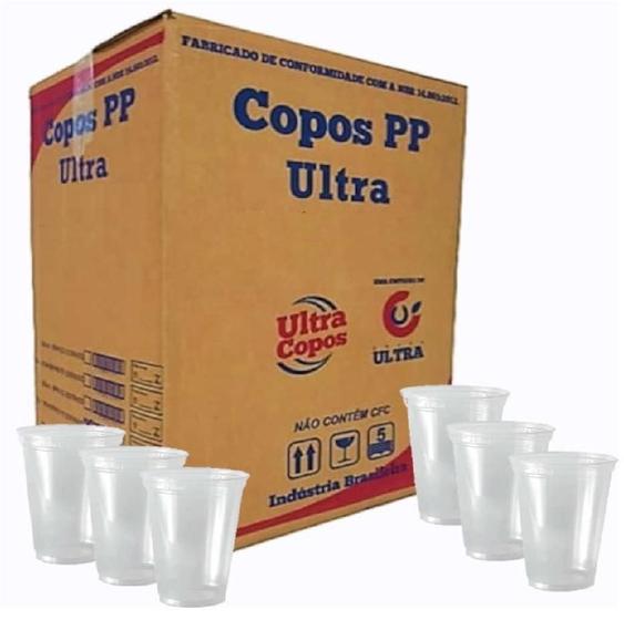 Imagem de Copo Plástico Pp Descartável Transparente 200Ml C/2500