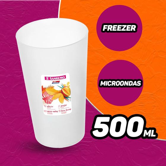 Imagem de Copo Plástico Resistente E Colorido 500ml Pode No Microondas