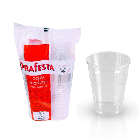 Imagem de Copo pp 300ml supremo cristal pct com 40 unidades - prafesta