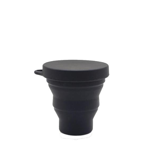 Imagem de Copo Retrátil de Silicone Reutilizável Prático  200 Ml -  PRETO