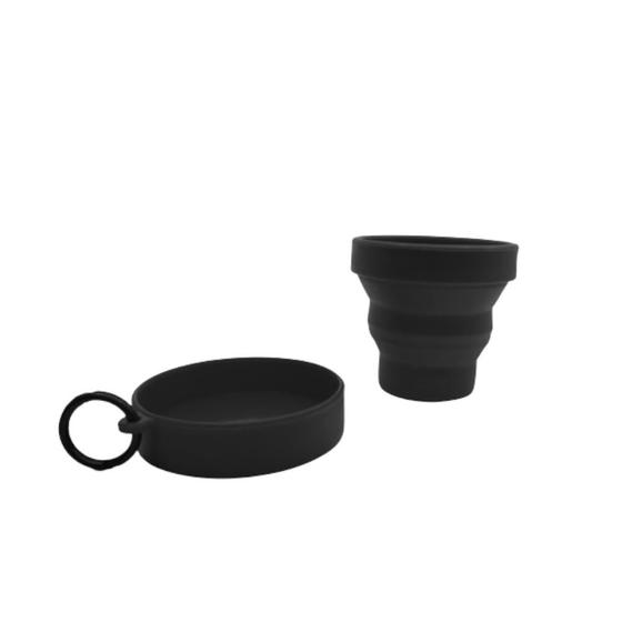 Imagem de Copo Retrátil Dobrável e Portátil - 150ml com argola - Reutilizável e Sustentável