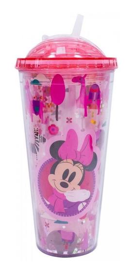 Imagem de Copo Rosa Minnie Mouse Cubos Gelo Artificial 600ml - Disney